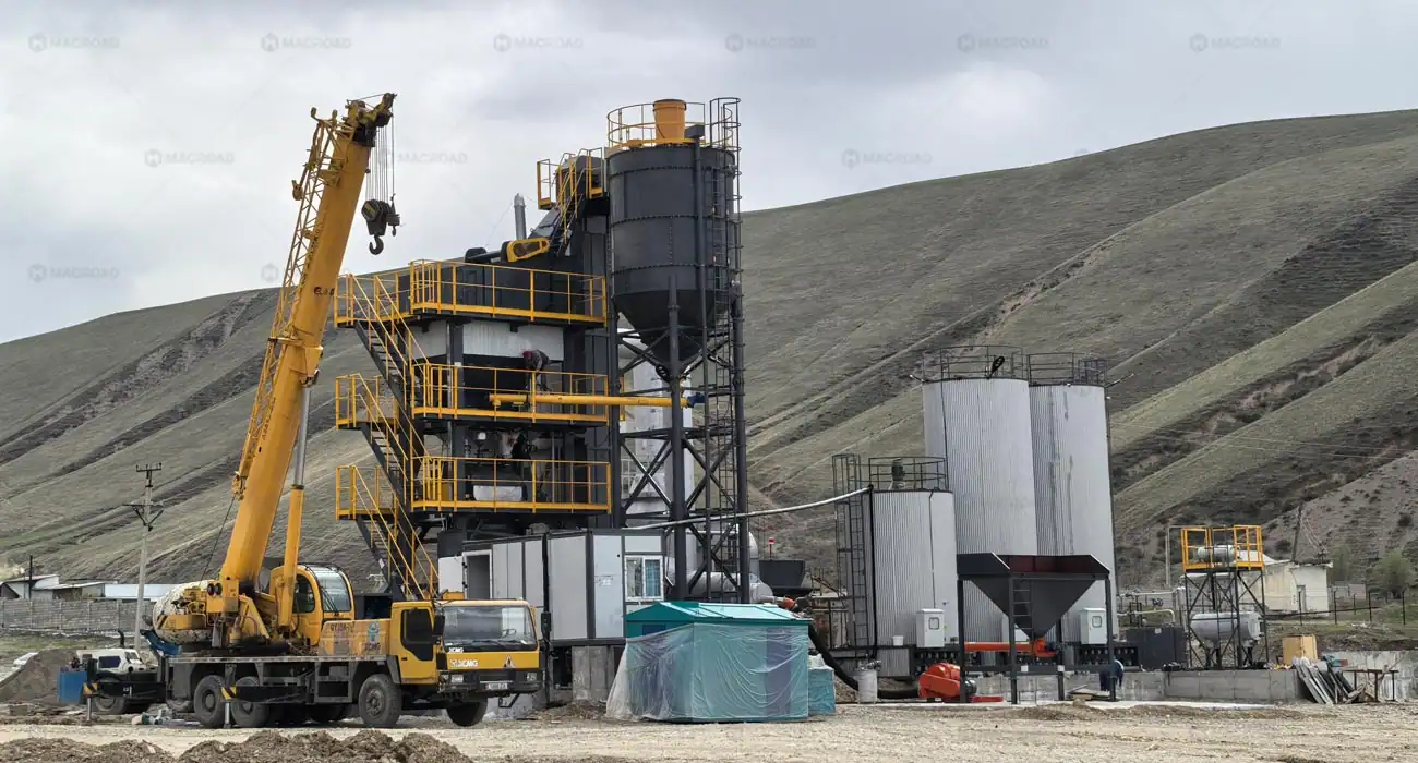 ALQ100-stationary-asphalt-mixing-plant-in-Kyrgyzstan