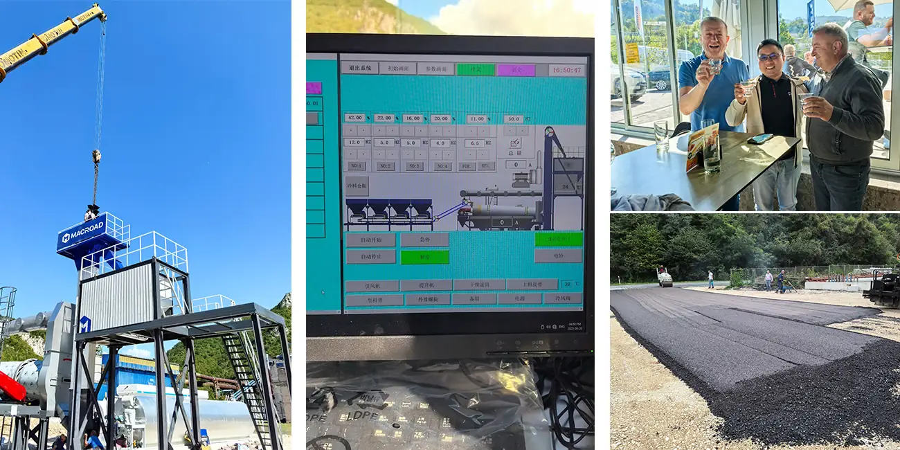 macroad-asphalt drum mix plant installation
