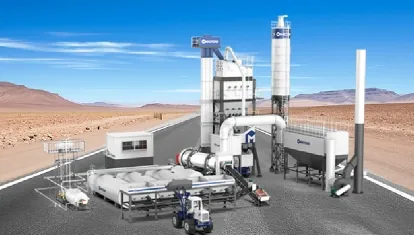 stationary asphalt mix plant