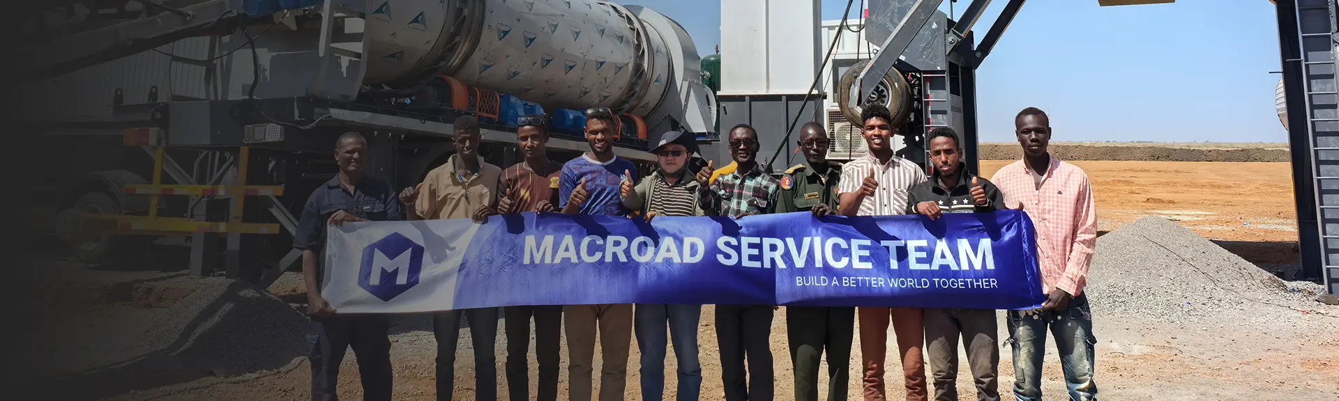 Macroad ALYQ90 mobile asphalt plant for road construction project in Africa,