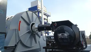 Low-noise high-efficiency asphalt plant burner